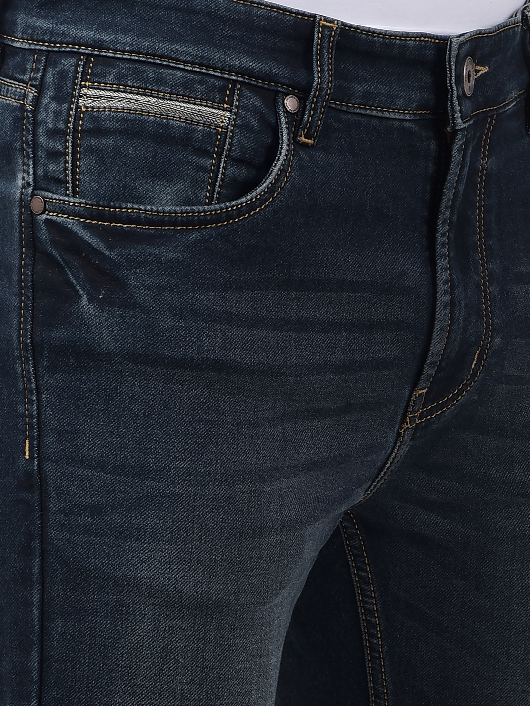 Numero Uno Men Solid Dark Blue Jeans
